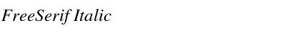 FreeSerif Italic Font Title Preview