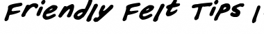 Friendly Felt Tips Italic Font Title Preview