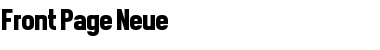 Front Page Neue Regular Font Title Preview