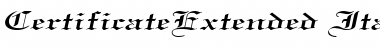 CertificateExtended Italic Font Title Preview