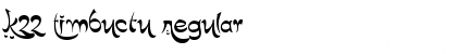 K22 Timbuctu Regular Font Title Preview