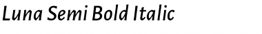 Luna Semi Bold Italic Font Title Preview