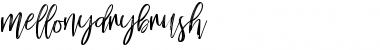 mellony dry brush Regular Font Title Preview