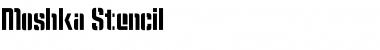 Moshka Stencil Font Title Preview