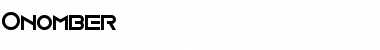 Onomber Regular Font Title Preview