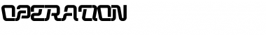 OPERATION Regular Font Title Preview