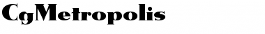 CgMetropolis Medium Font Title Preview