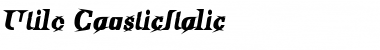 Utile CausticItalic Font Title Preview