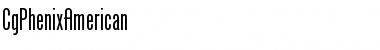 CgPhenixAmerican Regular Font Title Preview