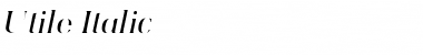 Utile Italic Font Title Preview