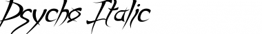 Psycho Italic Font Title Preview