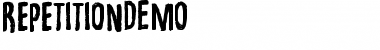 Repetition DEMO Regular Font Title Preview