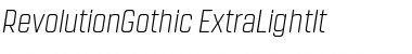Revolution Gothic Regular Font Title Preview