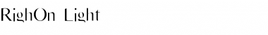 RighOn Light Font Title Preview