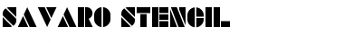 SAVARO STENCIL Regular Font Title Preview