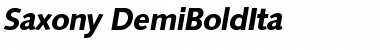 Saxony-DemiBoldIta Regular Font Title Preview
