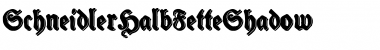 Schneidler Halb Fette Shadow Regular Font Title Preview