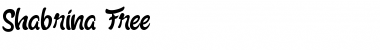 Shabrina Free Regular Font Title Preview