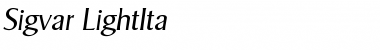 Sigvar-LightIta Regular Font Title Preview
