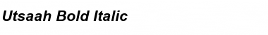 Utsaah Bold Italic Font Title Preview