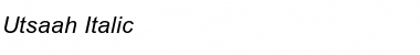 Utsaah Italic Font Title Preview
