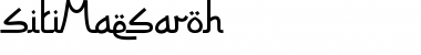 Siti Maesaroh Regular Font Title Preview