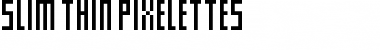 Slim thin pixelettes Regular Font Title Preview