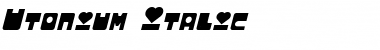 Utonium Italic Font Title Preview