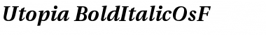 Utopia Bold Italic with Oldstyle Figures Font Title Preview