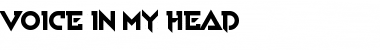 Voice In My Head Regular Font Title Preview