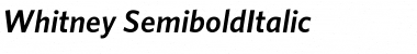 Whitney SemiboldItalic Font Title Preview