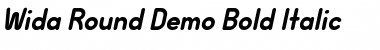 Wida Round Demo Bold Italic Font Title Preview
