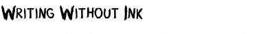 Writing Without Ink Regular Font Title Preview