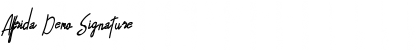 Alfrida Demo Signature Regular Font Title Preview
