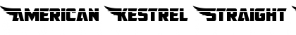 American Kestrel Straight Laser Regular Font Title Preview