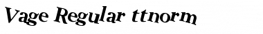 Vage Regular Font Title Preview