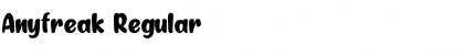 Anyfreak Regular Font Title Preview