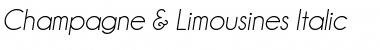 Champagne & Limousines Italic Font Title Preview