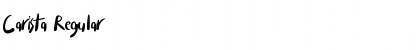 Carista Regular Font Title Preview