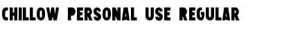 Chillow Personal Use Regular Font Title Preview