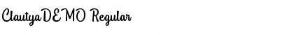ClautyaDEMO Regular Font Title Preview