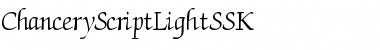 ChanceryScriptLightSSK Regular Font Title Preview
