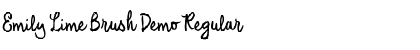 Emily Lime Brush Demo Regular Font Title Preview
