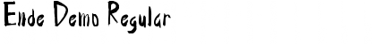 Ende Demo Regular Font Title Preview