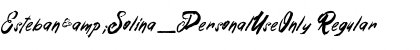 Esteban&Solina_PersonalUseOnly Regular Font Title Preview