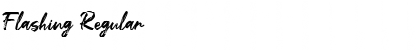 Flashing Regular Font Title Preview