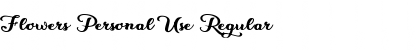 Flowers Personal Use Regular Font Title Preview