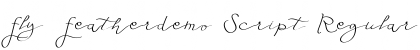 Fly Featherdemo Script Regular Font Title Preview