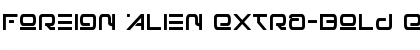 Foreign Alien Extra-Bold Extra-Bold Font Title Preview