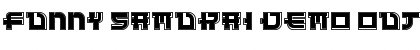 Funny Samurai Demo Outline Regular Font Title Preview